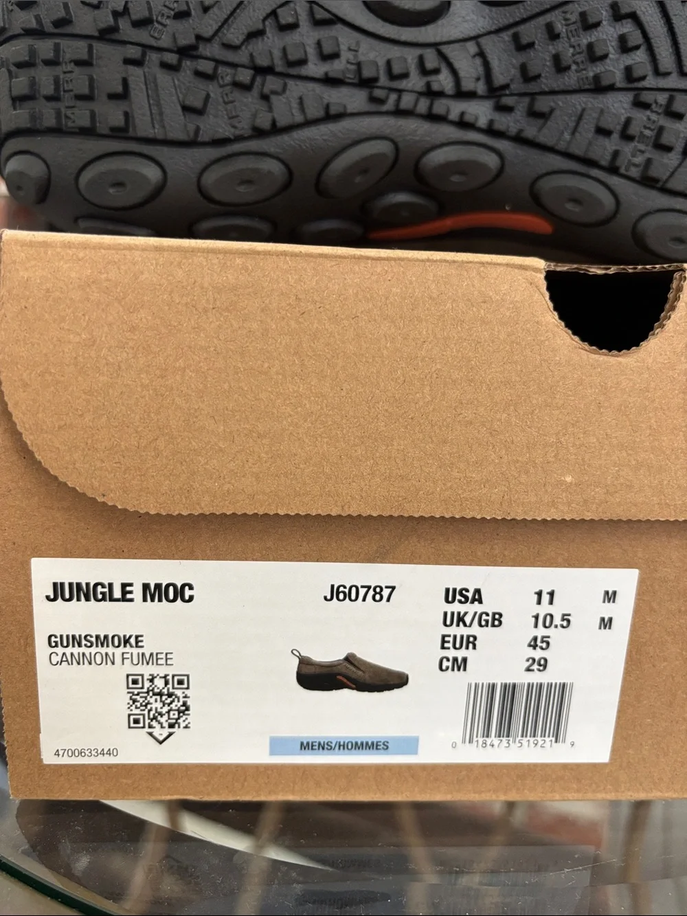 Merrell Men's Jungle MOC Casual Slip-On Loafers in Gunsmoke Brown Size 11